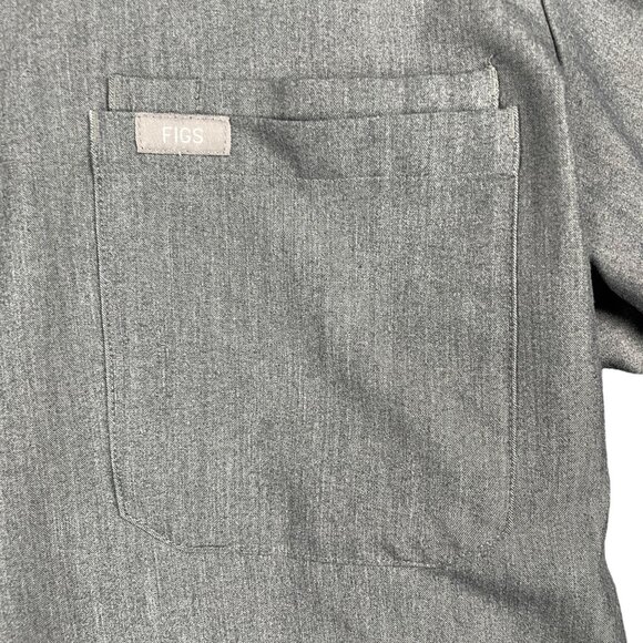 Figs Mens Scrub Top M Leon Stretchy Pockets Medical FIONx Uniform Nurse Doctor - Picture 5 of 13